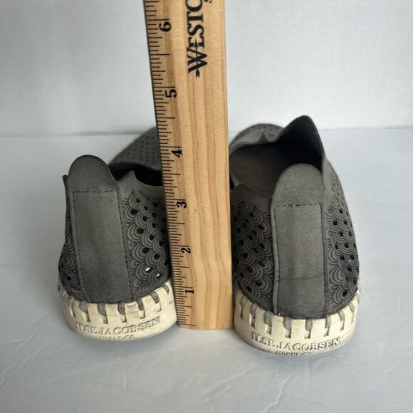 Ilse Jacobsen Tulip Perforated Gray Nubuck Slip On Casual Flats Size 8.5-9 (39) - Picture 6 of 9